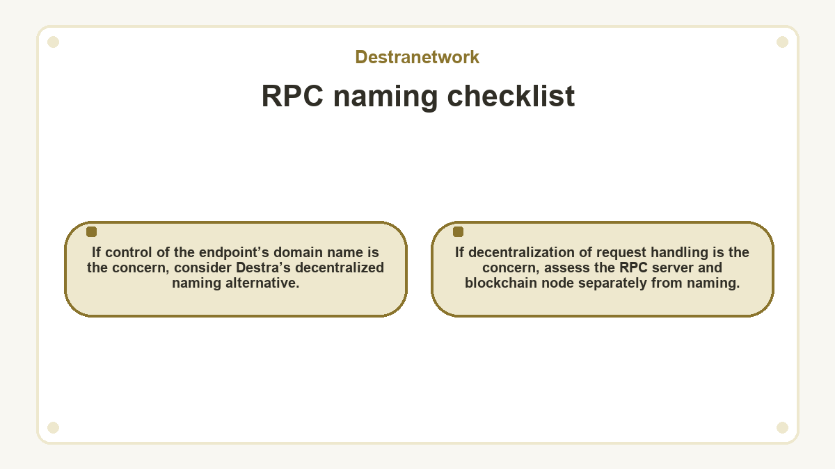 Destranetwork: RPC naming checklist